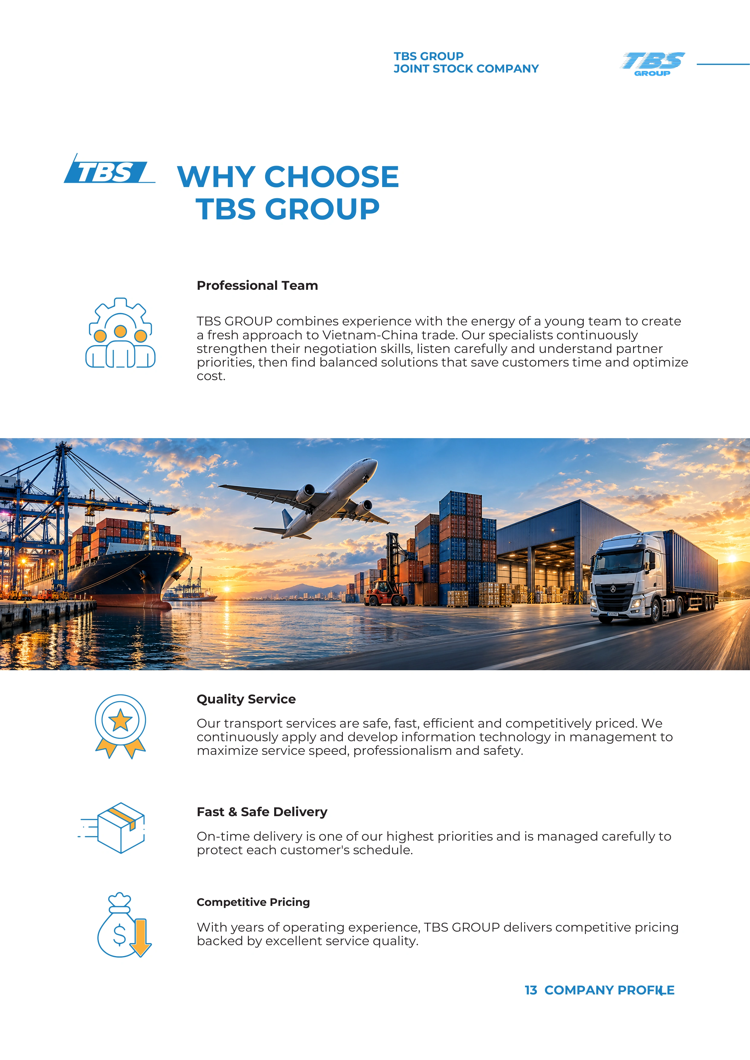 Page 13: Why choose TBS Group