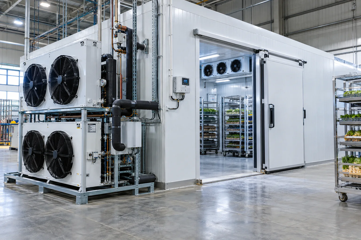 Thiết bị kho lạnh và chuỗi lạnh tại khu lắp đặt